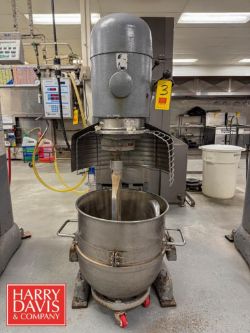 Hobart 140 Quart 5 HP Mixer, Model: V1401DD, S/N: 31-1194-035 with Bowl, Whisk and Dough Hook