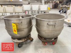 80 Quart Mixing Bowls with (1) Whisk