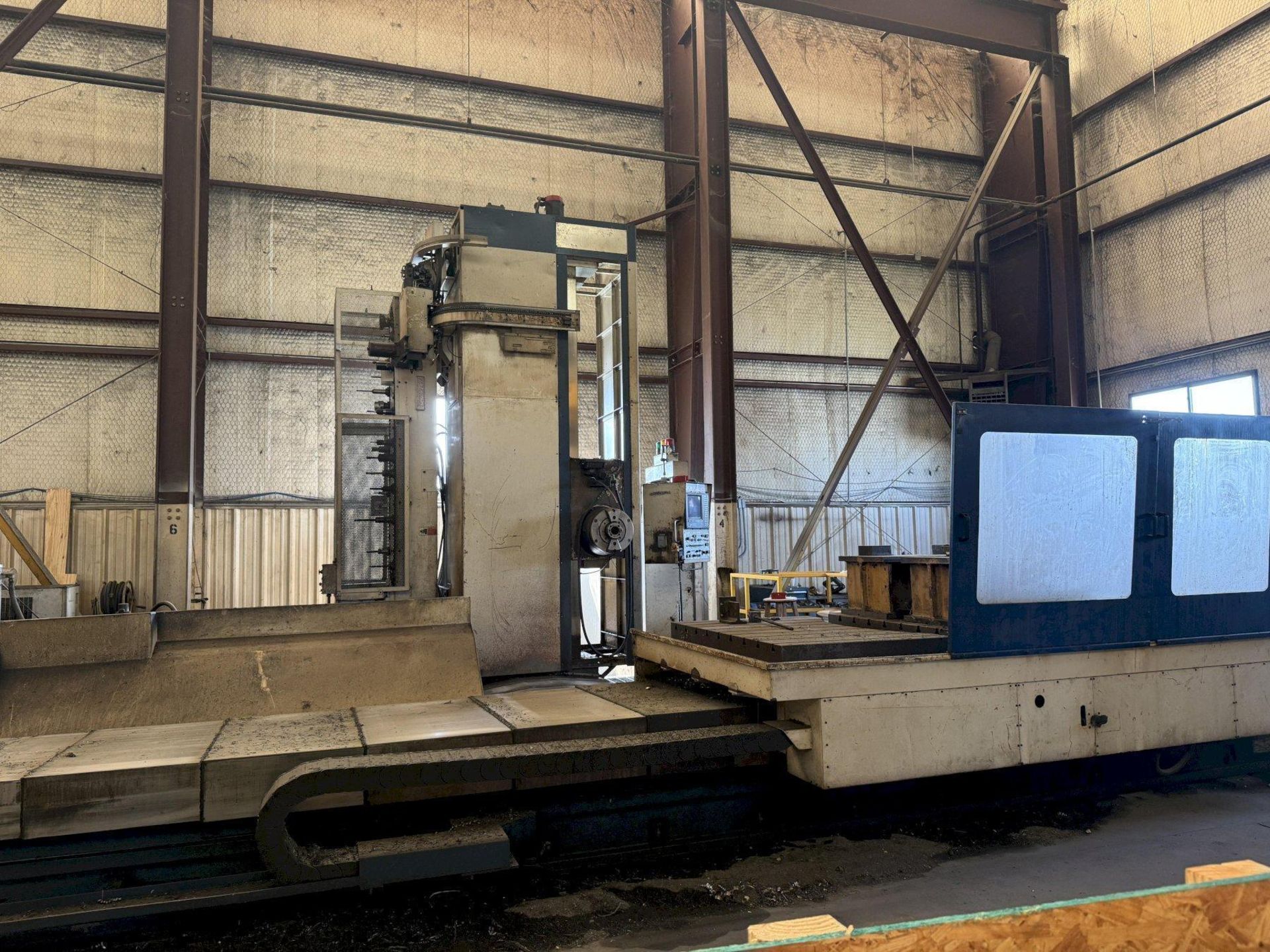 5.1" HNK CNC HORIZONTAL BORING MILL, HBM, 63 x 160 table with built in rotary, FANUC CNC, 40 ATC,...