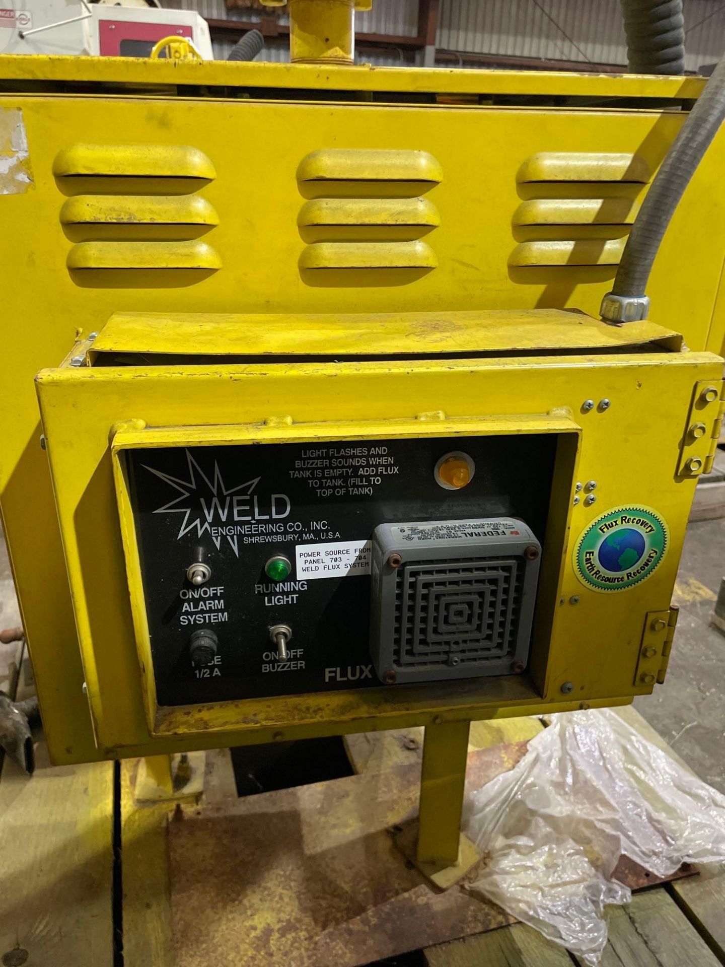 Welding Engineering Flux Hopper and Flux Feed, New/ Recovered Flux System. - Image 5 of 8
