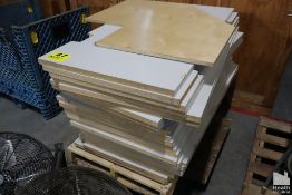 (1) SKID ASSORTED PARTICLE BOARD TOPS