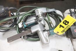 (2) DYNABRADE PNEUMATIC BELT SANDER (ONE IS FOR PARTS)