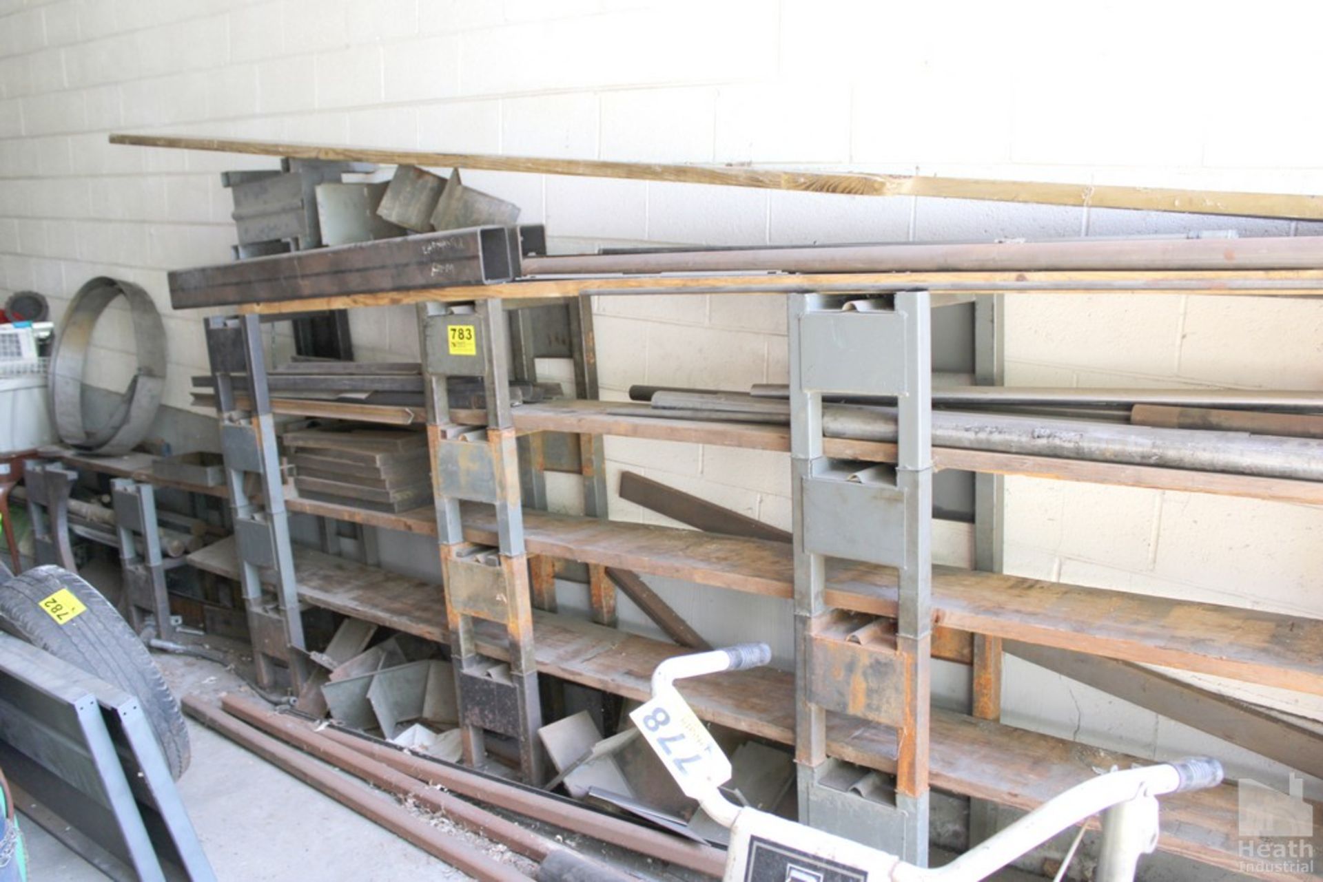 JARKE RACKS, ALL STEEL AND CONTENTS ON RACK