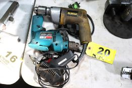 (2) ELECTRIC DRILLS AND SOLDERING GUN