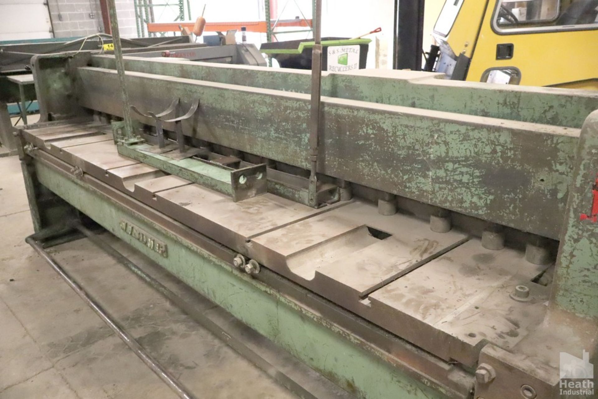 WYSONG 10' x 1/4" POWER SQUARING SHEAR, 5' SQUARING ARM, (2) SUPPORT ARMS, BACK GAUGE - Image 4 of 7