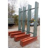 STEEL CANTILEVER RACK 102" X 124" WITH ASSORTED 48" SUPPORT ARMS