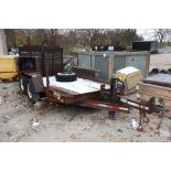 2002 REDI HAUL TANDEM AXLE TILT DECK TRAILER VIN 47SS122T921019185, WOOD DECK WITH STEEL RAMPS 12" X