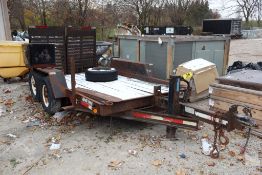 2002 REDI HAUL TANDEM AXLE TILT DECK TRAILER VIN 47SS122T921019185, WOOD DECK WITH STEEL RAMPS 12" X