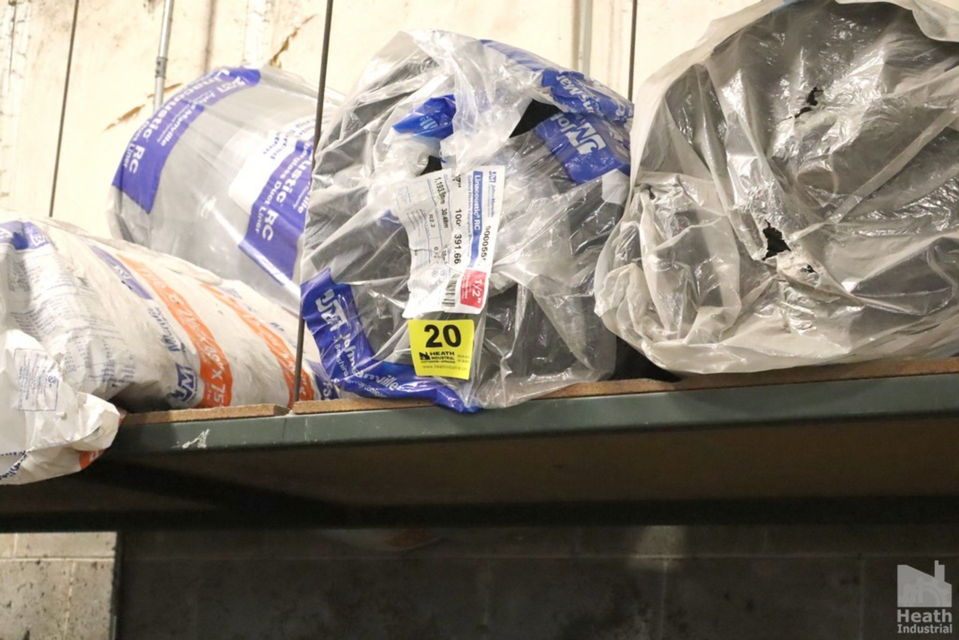 (7) ROLLS OF LINAROUSTIC RC FLEXIBLE FIBERGLASS DUCT LINER ASSORTED THICKNESSES .5" TO 1"