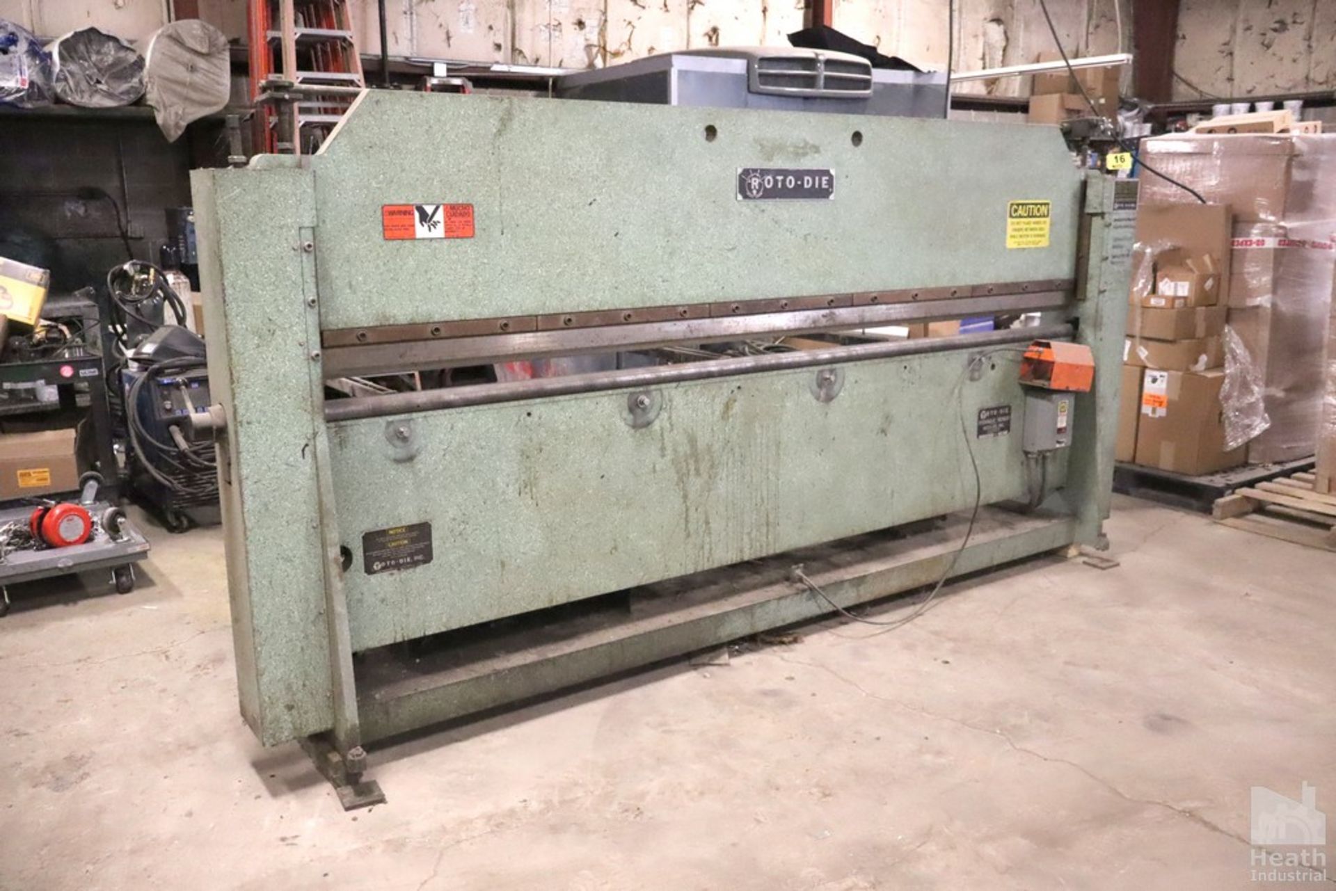 ROTO-DIE MODEL 10 10' HYDRAULIC BENDER-S/N 98448 WITH 29" REAR SUPPORT - Image 2 of 6