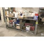 STEEL SHOP TABLE 88" X 120" (NO CONTENTS)