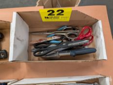 ASSLORTED KNIVES & CUTTERS & BOX