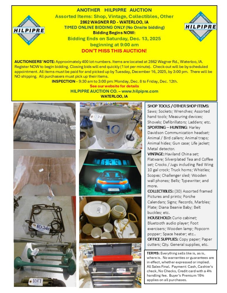 Timed Online - Assorted items: Shop, Vintage, Collectibles, Other