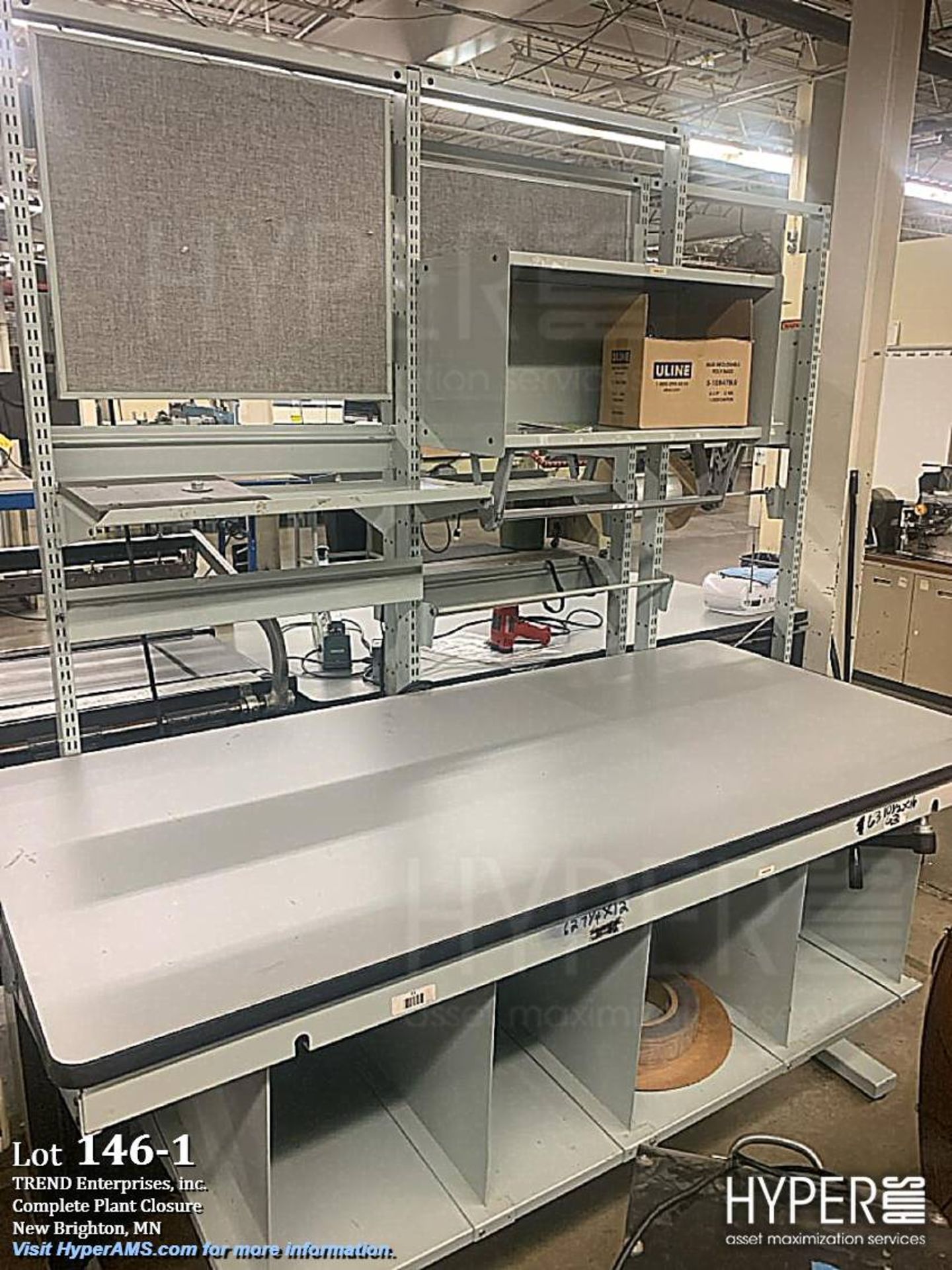 76 Inch Workbench ERGOMATION Industrial Workbench, featuring dimensions of 75x36 inches ...