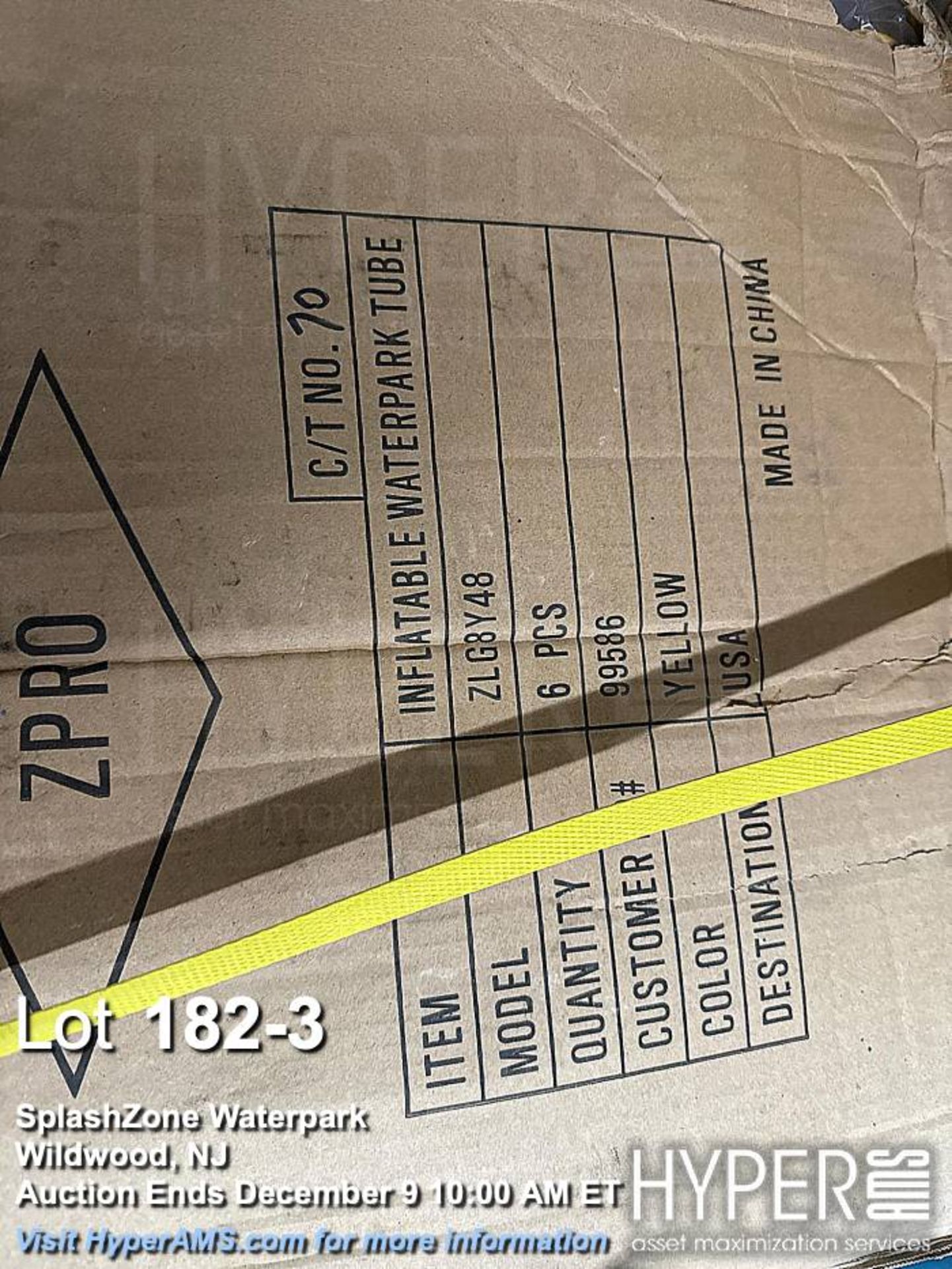 ZPRO ZC8V48 Inflatable Waterpark Tubes, Yellow & Blue, approximately 48 inches in diameter, 2-person - Image 3 of 8