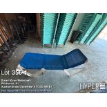 Lot (17) Stackable White and Blue Chaise Lounge Chairs