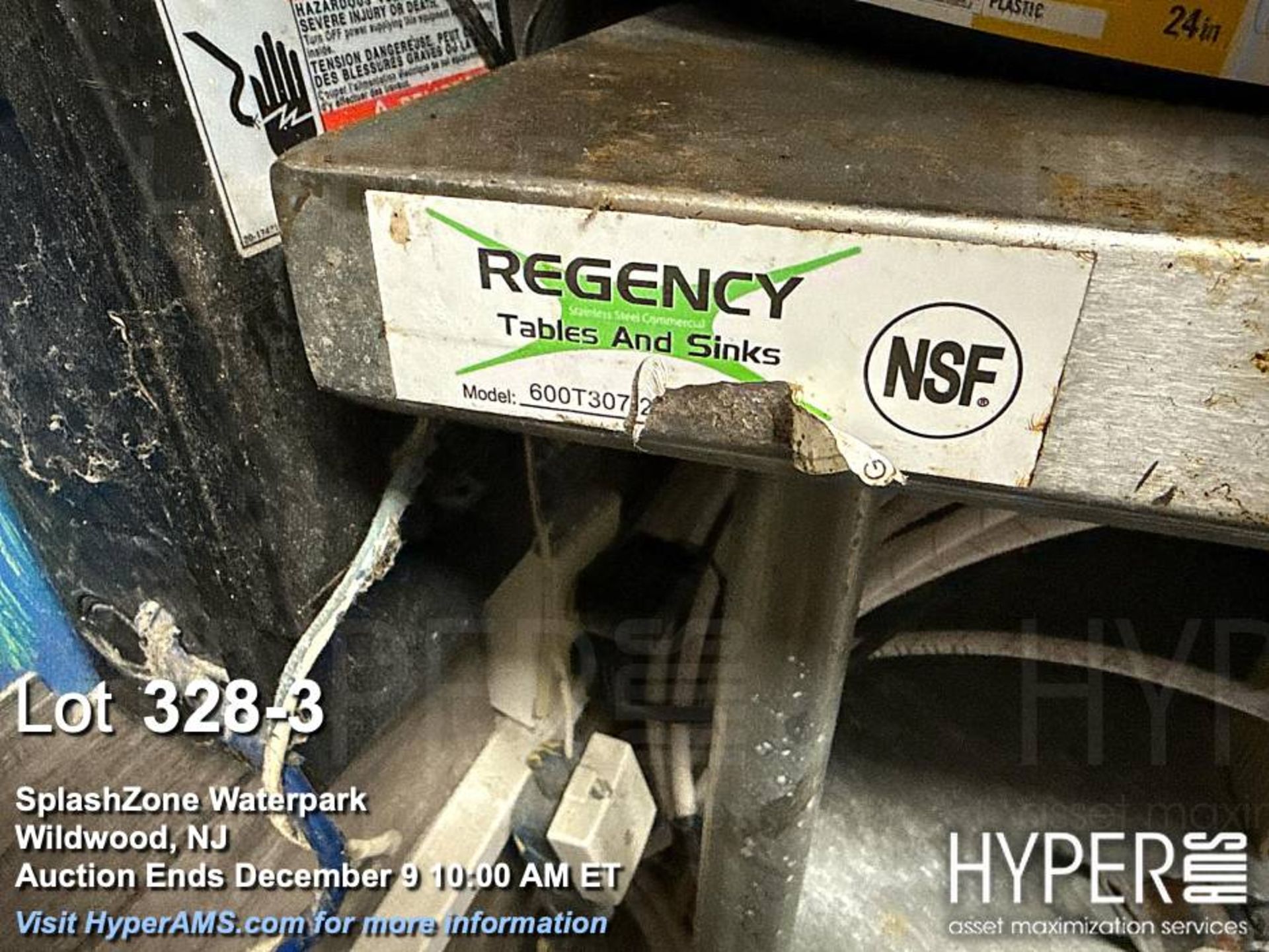 Lot (3) SS prep tables (2) @ 6', (1) @ 3' - Image 3 of 4