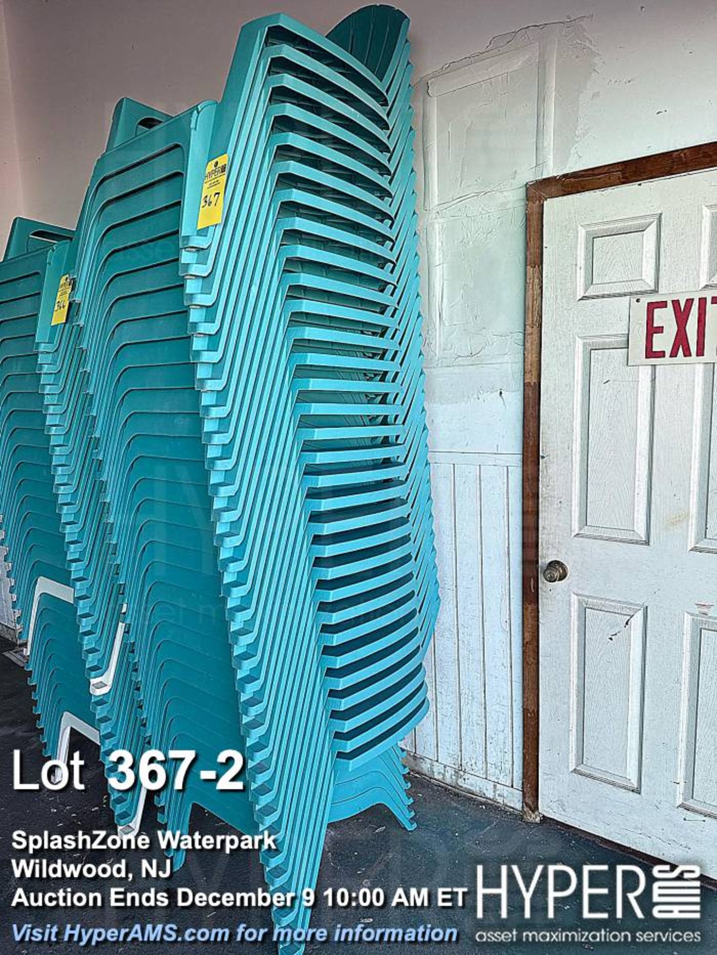 Lot of (25) Stackable Outdoor Plastic Adirondack Chairs - Image 2 of 3