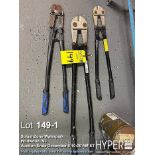Lot of (3) bolt cutters