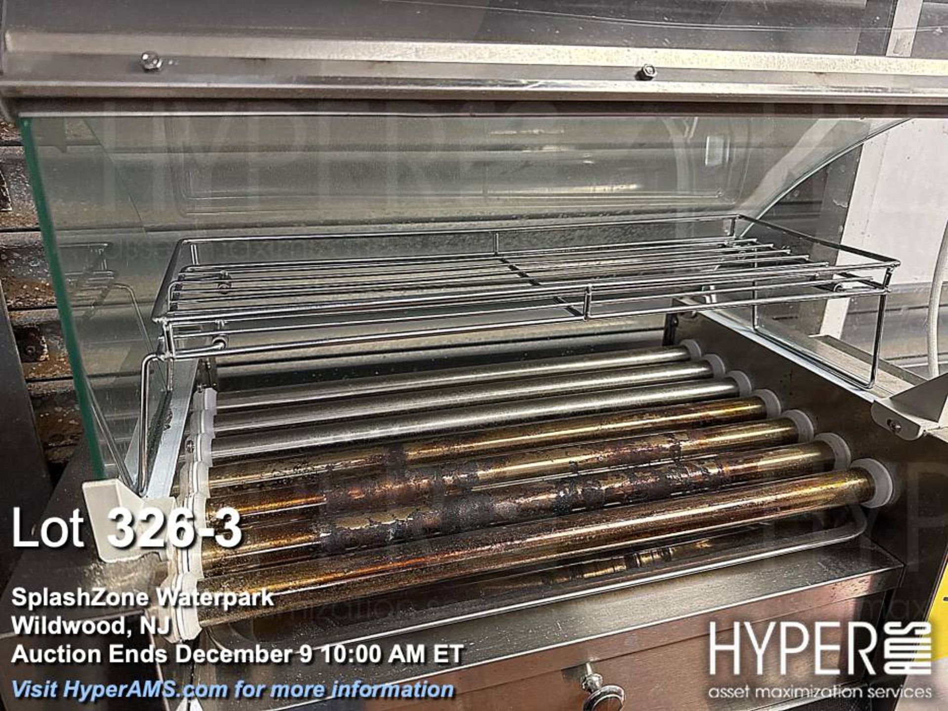 ROVSUN Commercial Hot Dog Roller Grill, 5 Rollers, Glass Cover - Image 3 of 3