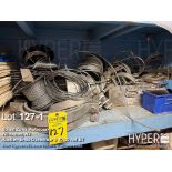 Lot of Industrial Pipe Clamps and Steel Wire Ropes