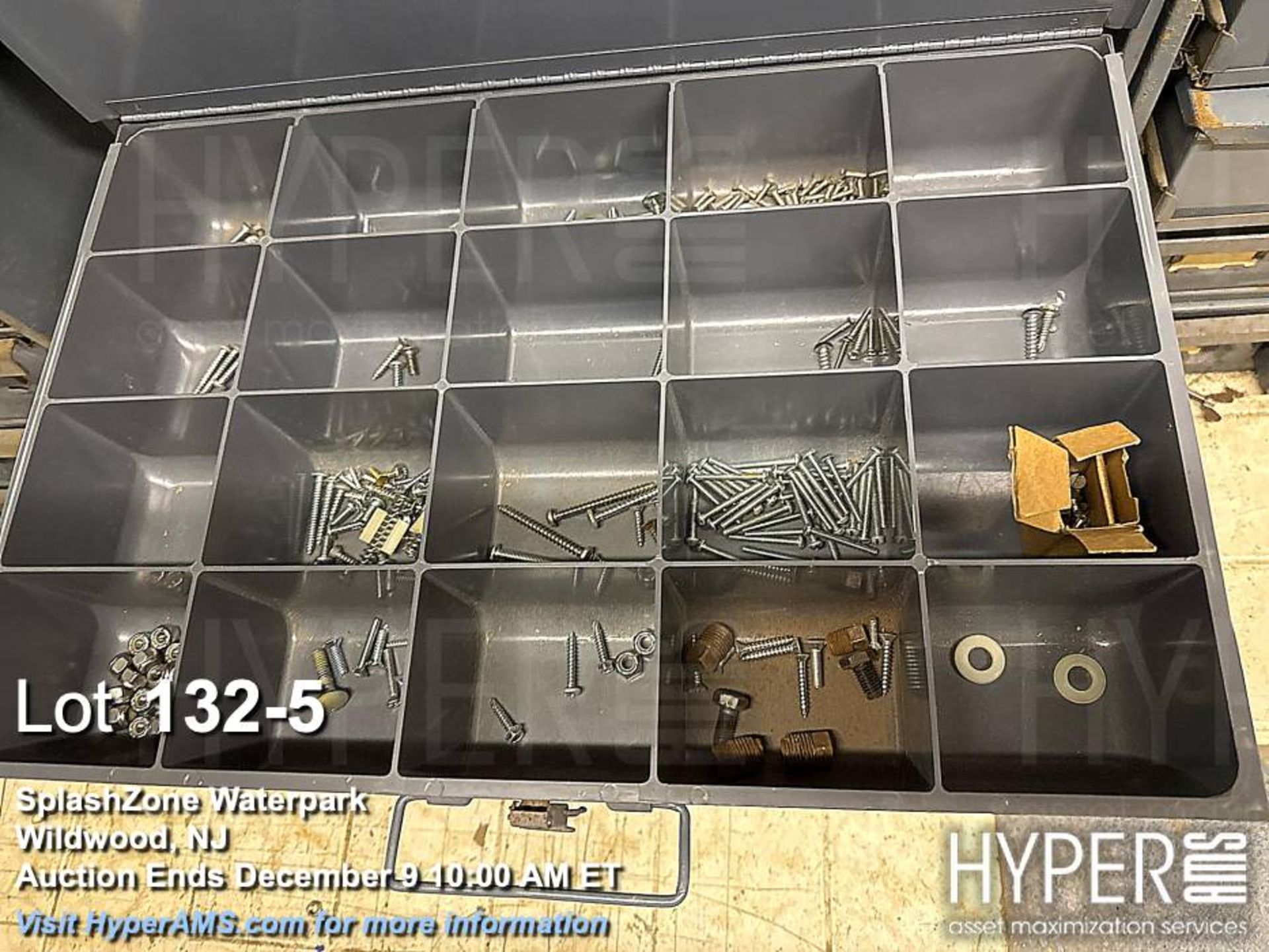 Metal Hardware Storage Cabinets with Assorted Fasteners - Image 5 of 5