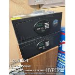 Lot (2) Safemark Systems EHO Electronic Safe with (1) Handheld Programmer