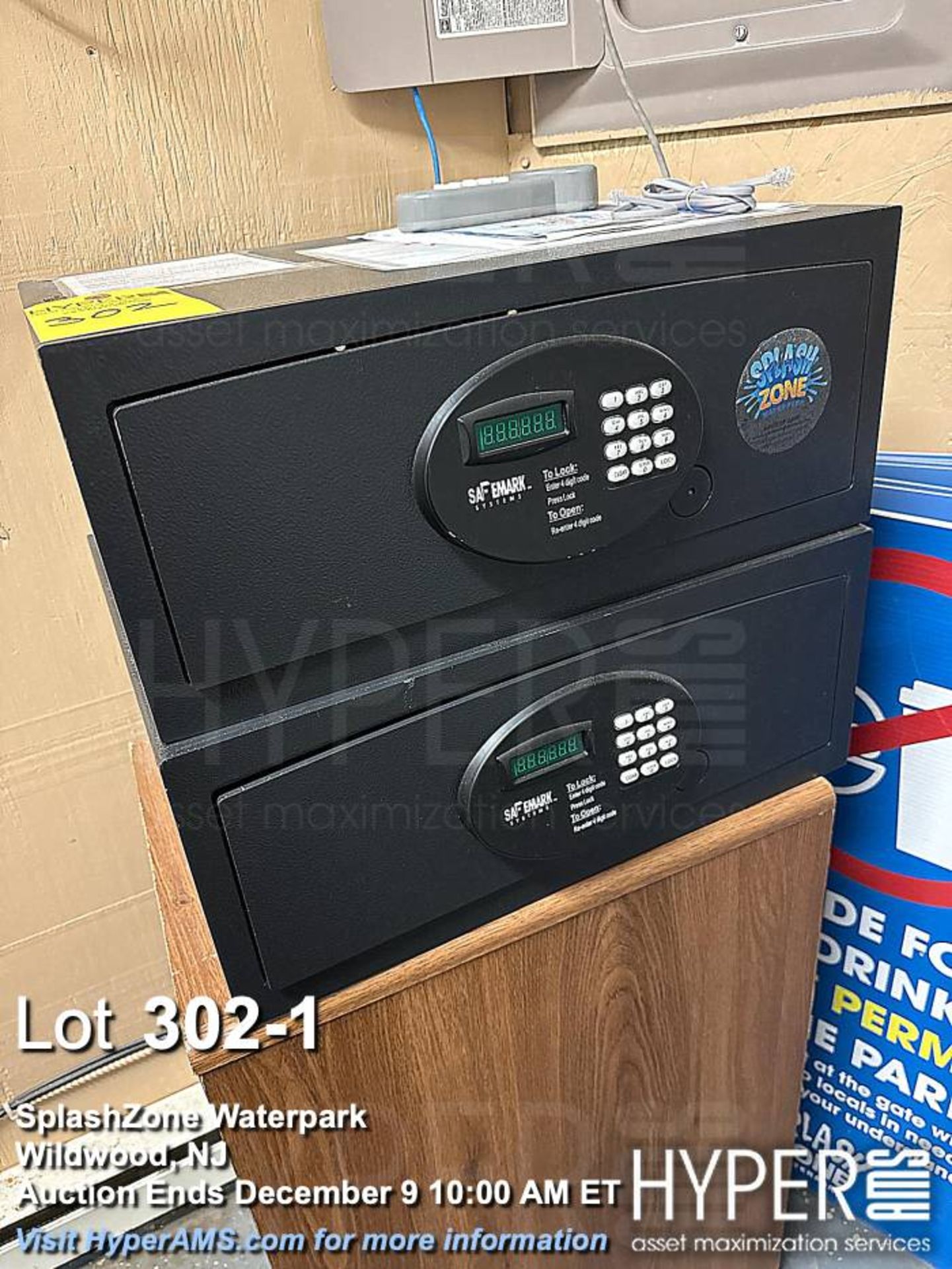 Lot (2) Safemark Systems EHO Electronic Safe with (1) Handheld Programmer