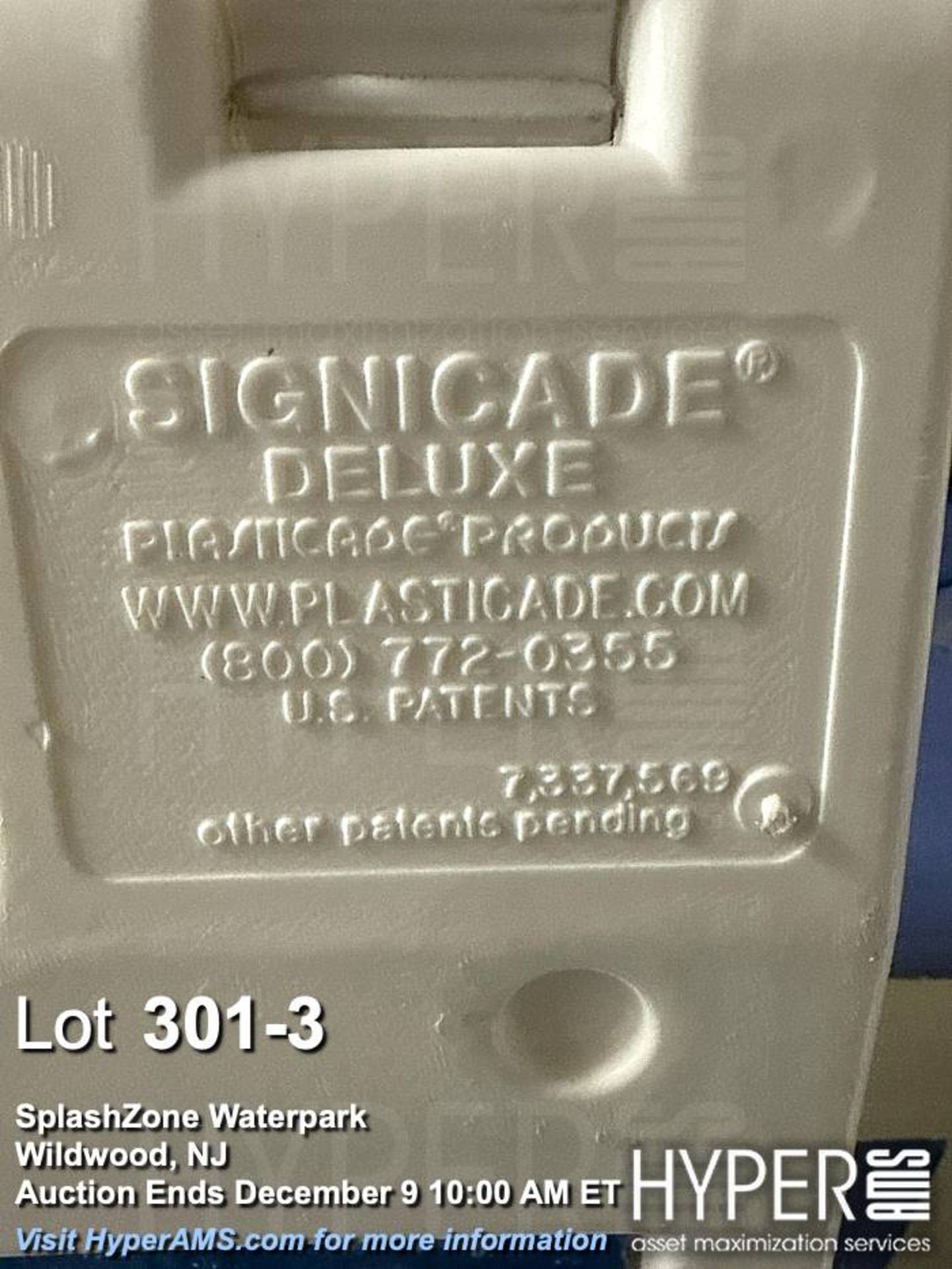 Lot (7) Signicade Deluxe A-frame Sign Stand, Plastic, White, Double-sided - Image 3 of 3