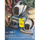 Lot of (3) XPOWER P-230AT-BLUE Air Mover, 115V, 1/4 HP, 800 CFM, 3-Speed