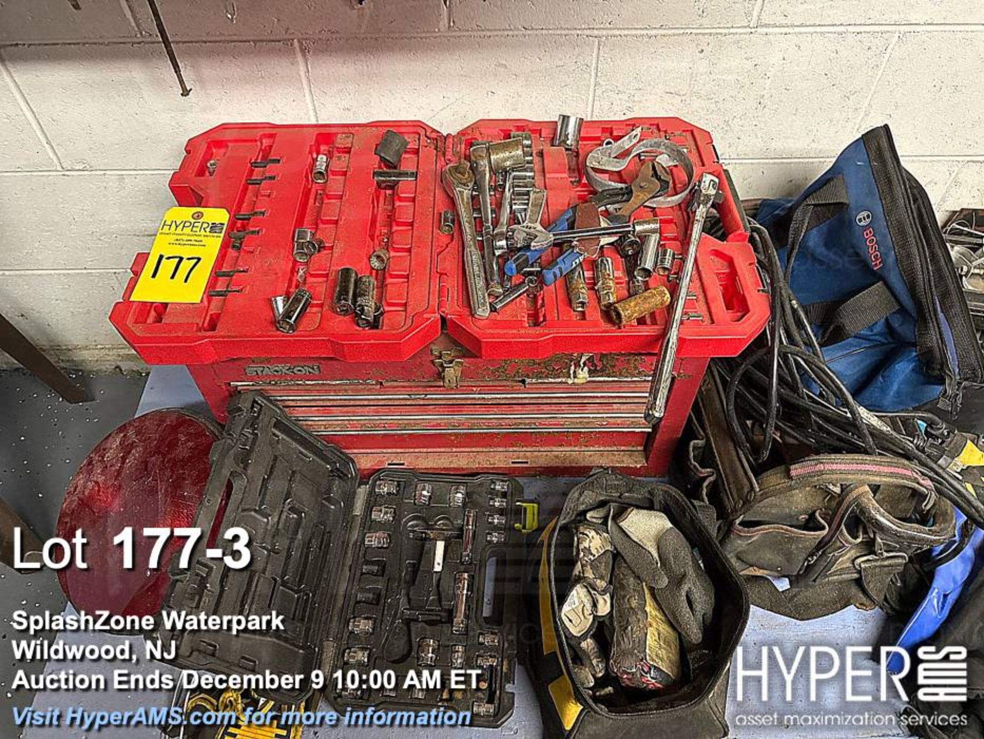 Assorted Tools and Red Husky Tool Storage, includes wrenches, screwdrivers, sockets, pliers, - Image 3 of 5