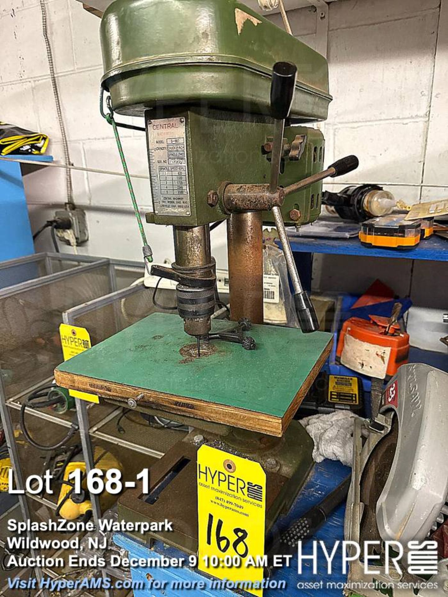 Central S-987 Bench Drill Press, 1/2" Chuck, 5-Speed, Serial 94121218