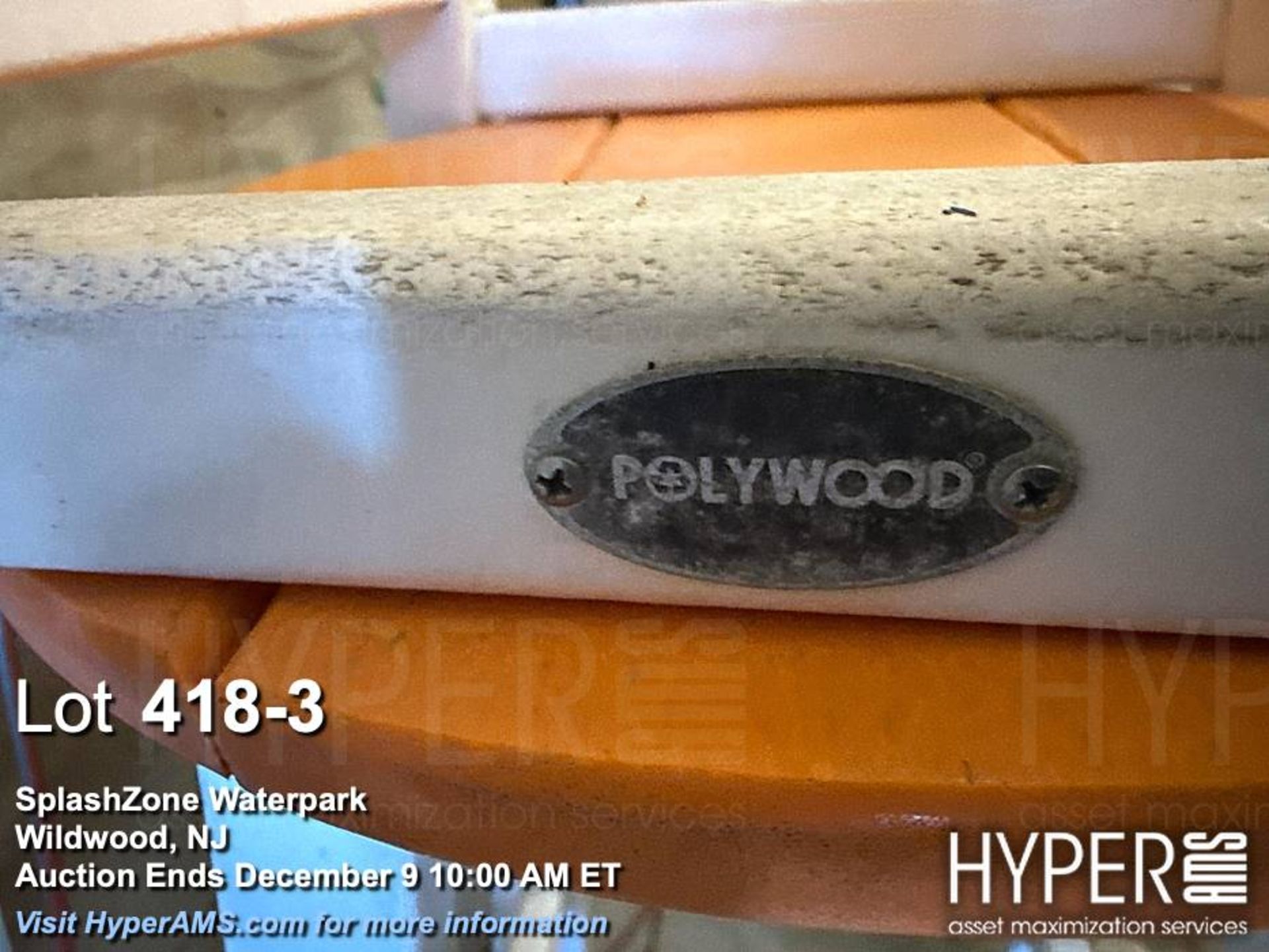 Polywood Bar Stools, White with Color Accents, 16 Pieces - Image 3 of 6