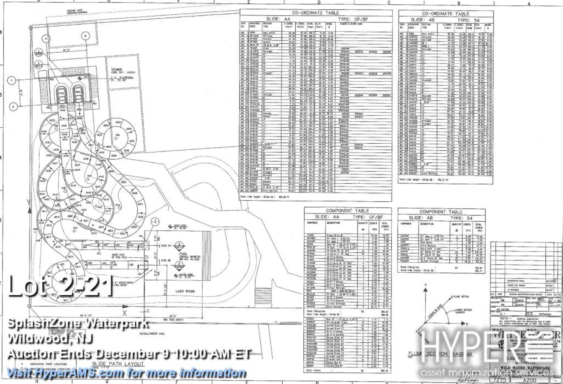 WhiteWater West Industries twin-slide attraction, complete. Overall slide height 40 feet, includes " - Image 21 of 22