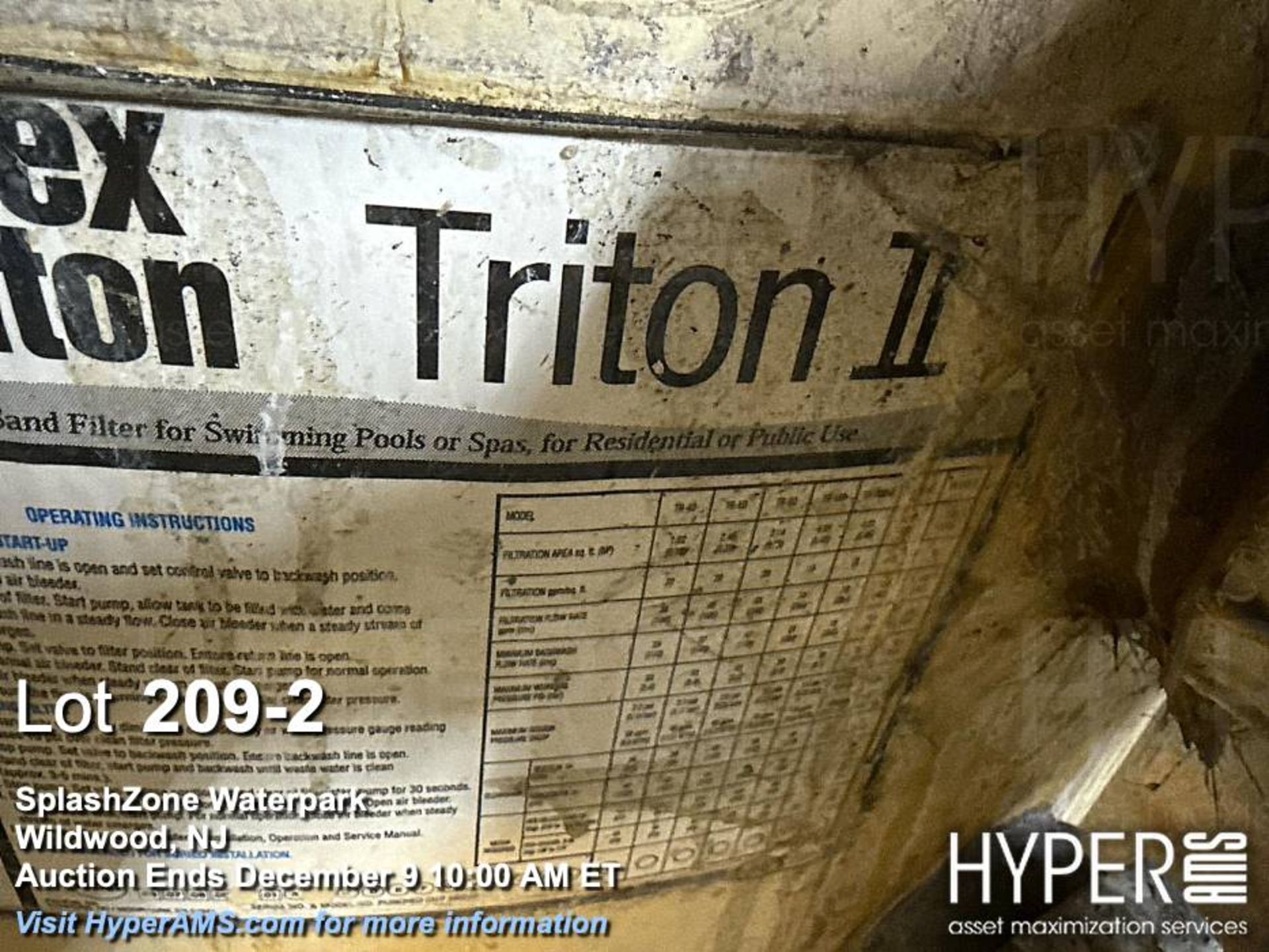 (2) Pentair Triton II Sand Filter, 125 GPM, 50 PSI, Valve Model SM-20-3 - Image 2 of 6