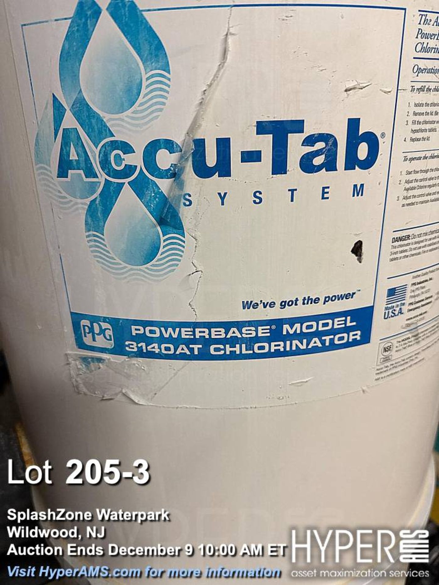 PPG Accu-Tab Chlorinator System with Century SP2155Z1EFTC Pump, - Image 3 of 10