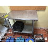 Stainless work table, 36"