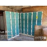 American Locker Key Operated Lockers, 345 Compartments, Teal