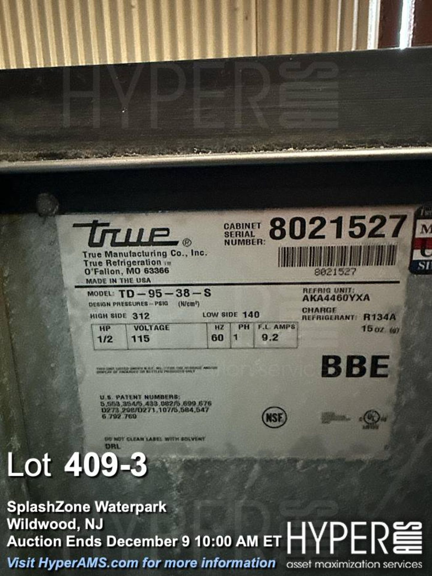 True TUC-95-38-S Commercial Top Reach In Refrigerator, 31.9 Cu Ft, 1/2 HP - Image 3 of 4