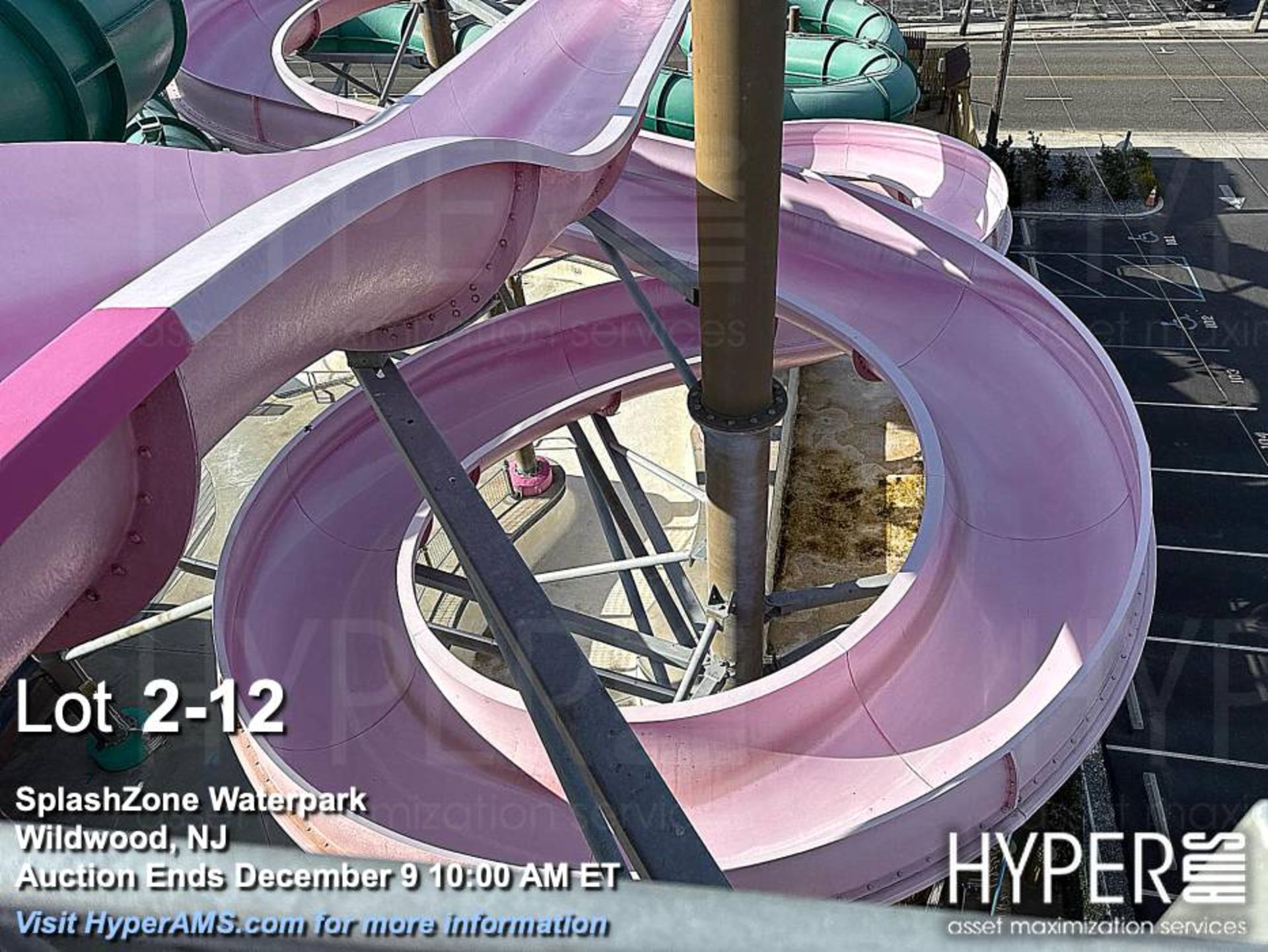 WhiteWater West Industries twin-slide attraction, complete. Overall slide height 40 feet, includes " - Image 12 of 22