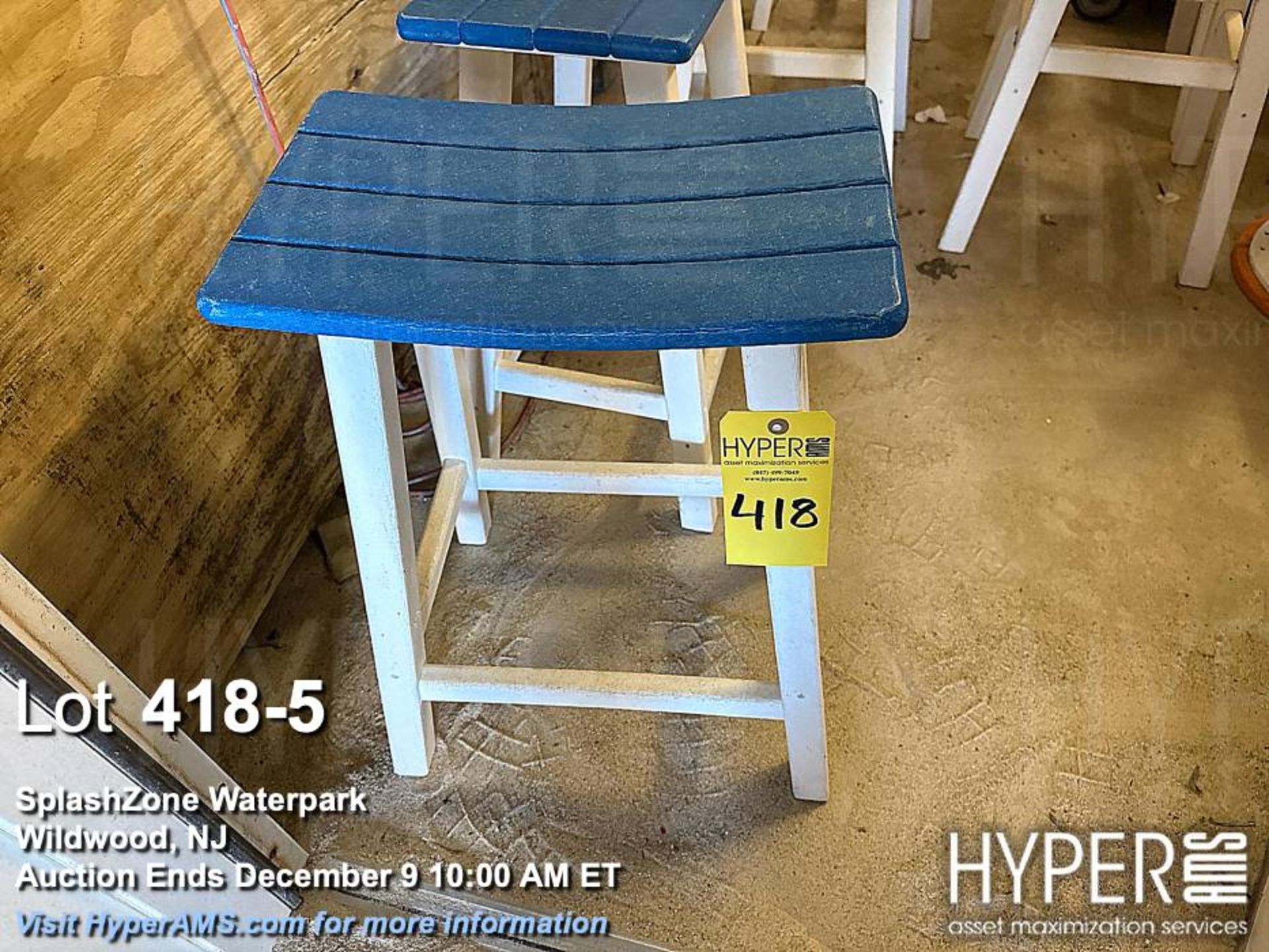 Polywood Bar Stools, White with Color Accents, 16 Pieces - Image 5 of 6