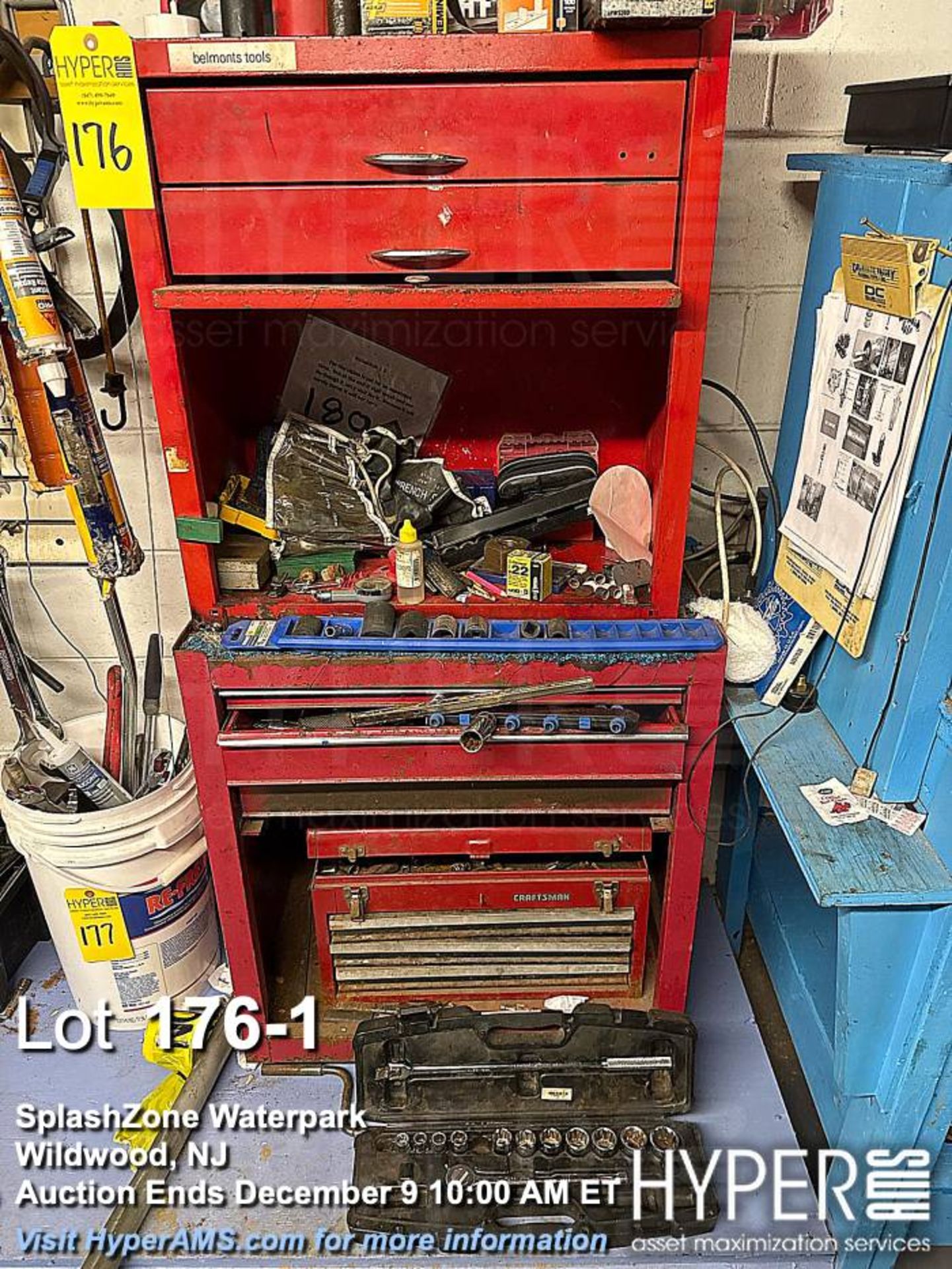 Craftsman Tool Chest with Tools, Red, 5 Drawers, Metal Construction