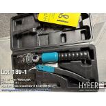 Hydraulic Crimping Tool with Molded Case, Black and Teal