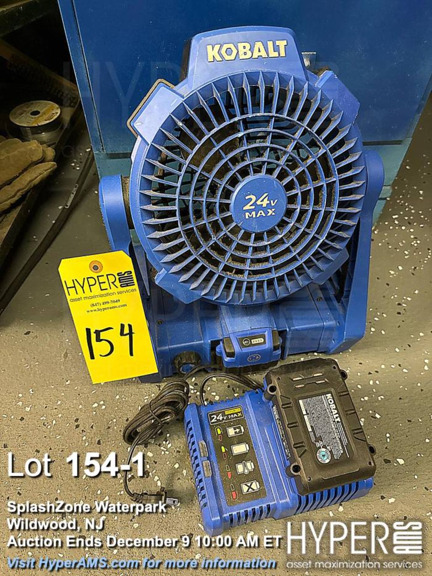 Kobalt 24V Max Portable Fan with Battery & Charger, Lithium-Ion