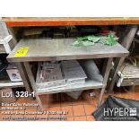 Lot (3) SS prep tables (2) @ 6', (1) @ 3'