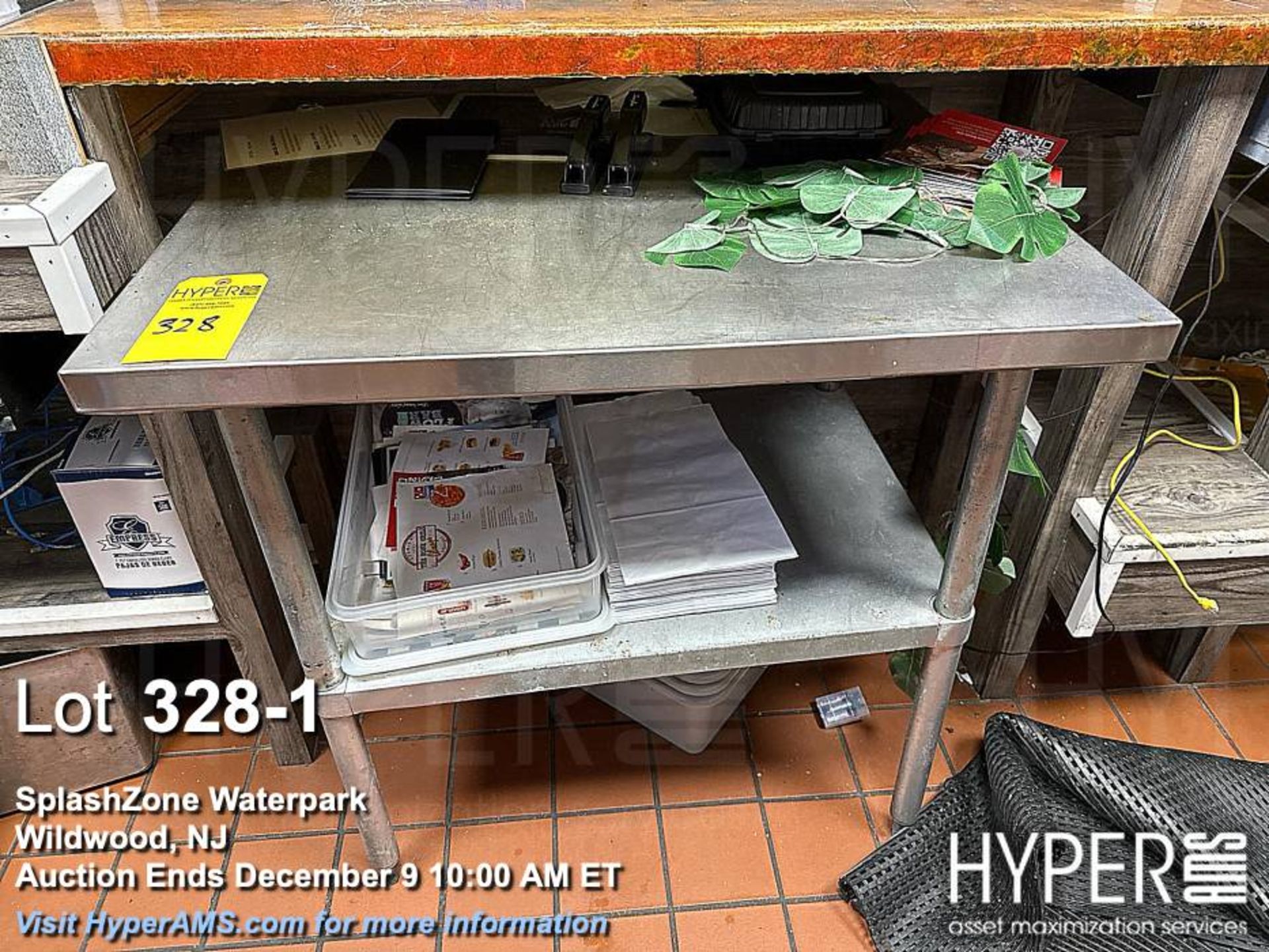 Lot (3) SS prep tables (2) @ 6', (1) @ 3'