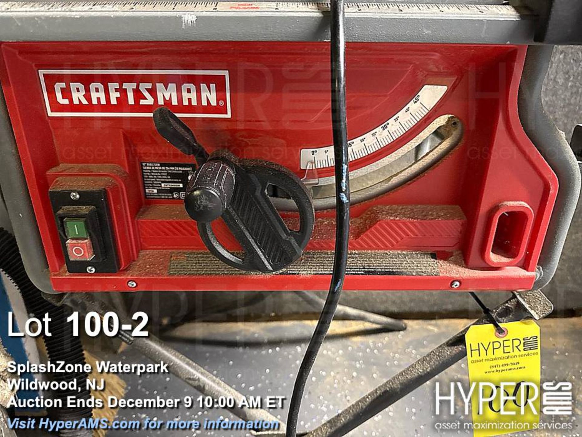 Craftsman 10" Table Saw CMXETAX69434502, 5000 RPM, 120V, Serial CMTS2400206 - Image 2 of 3