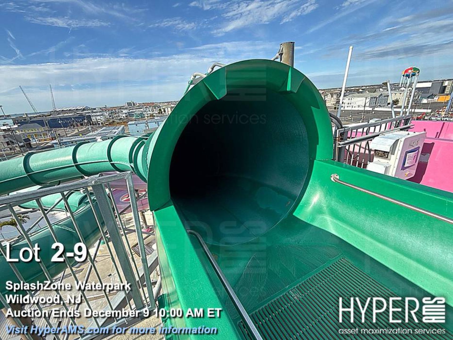 WhiteWater West Industries twin-slide attraction, complete. Overall slide height 40 feet, includes " - Image 9 of 22