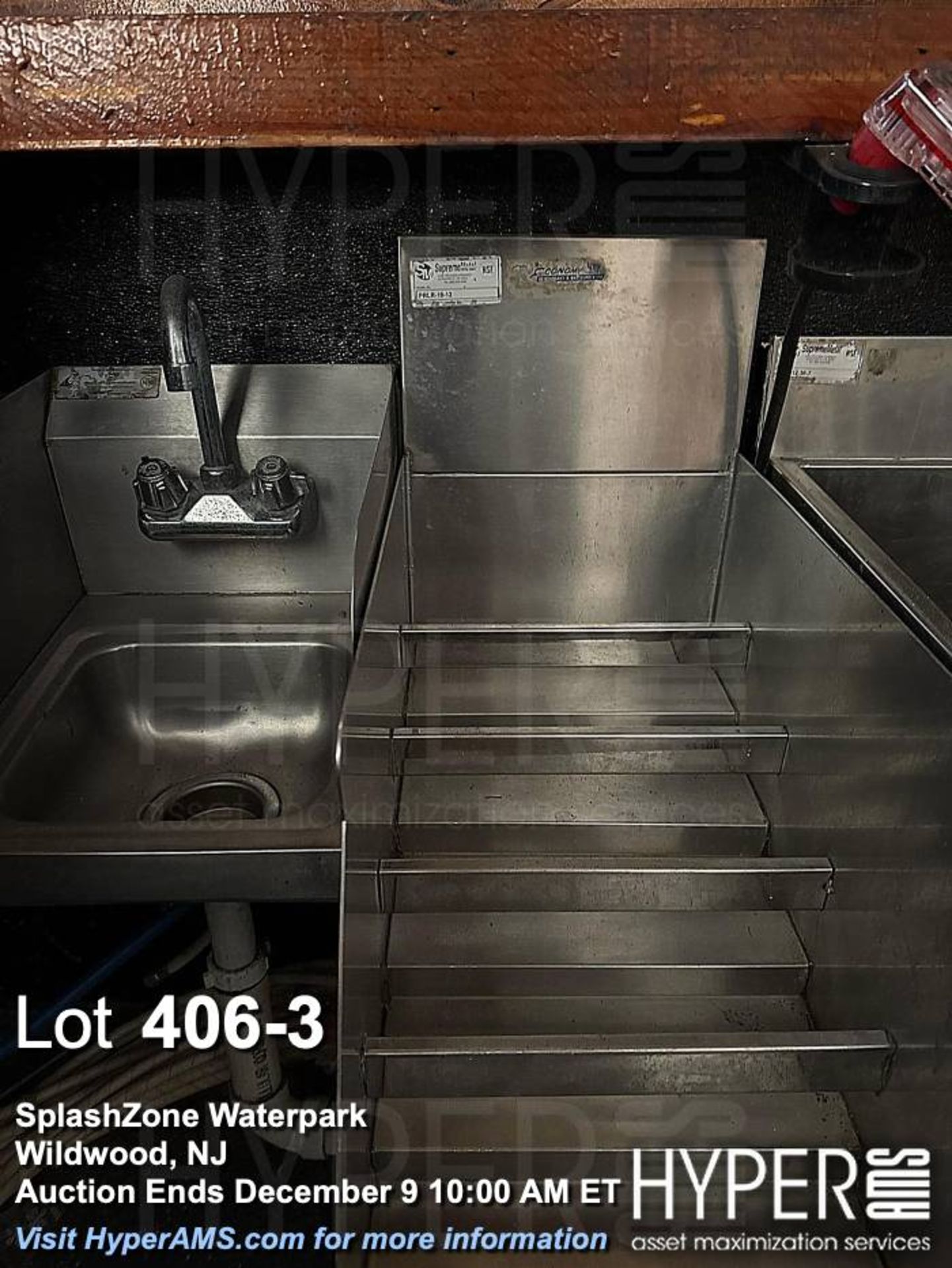 Lot bar sink combination: Supreme Metal & John Boos Commercial Stainless Steel Sink Units, NSF Certi - Image 3 of 12