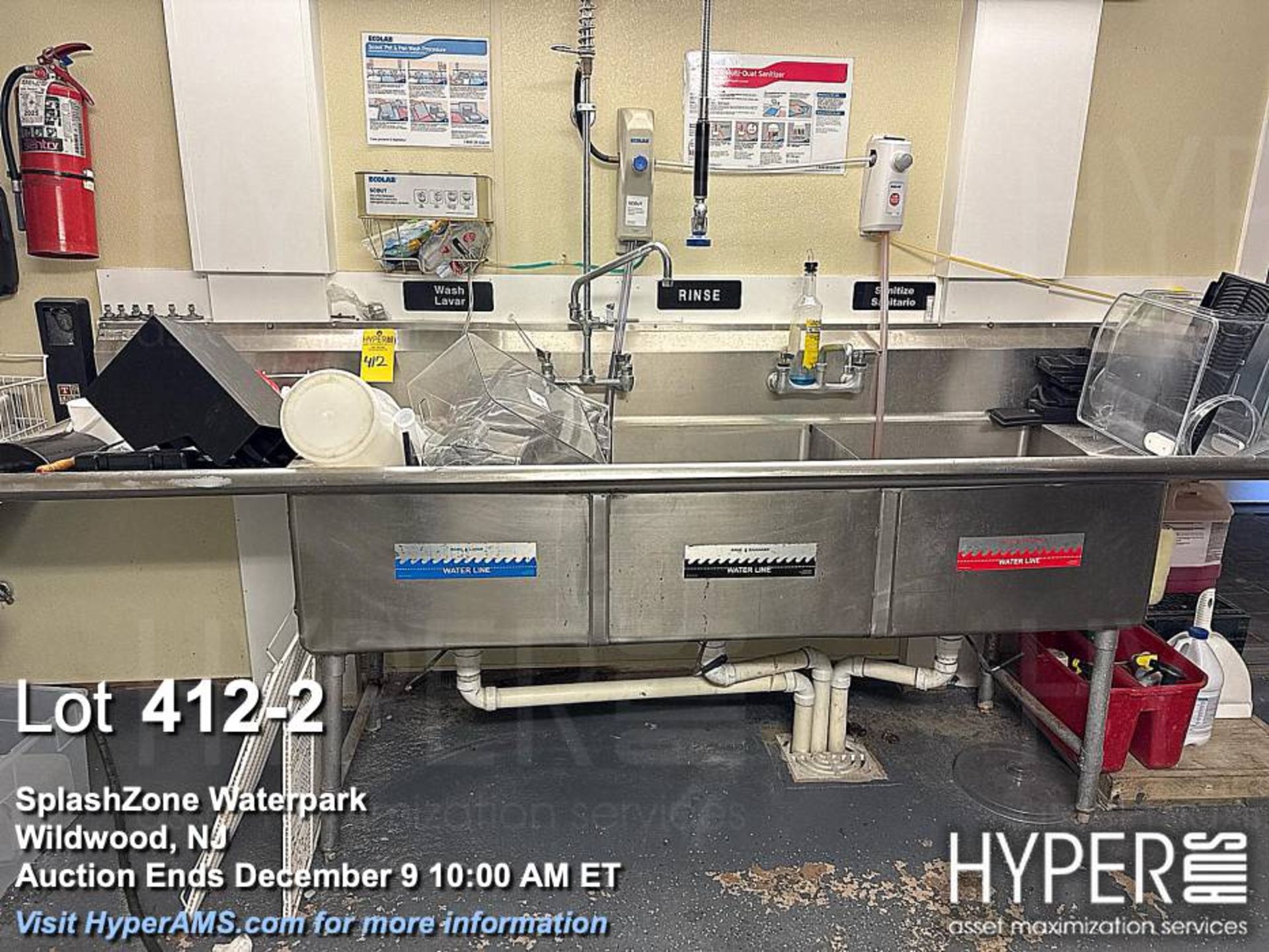 KCS Commercial Stainless Steel Triple Compartment Sink, NSF Certified - Image 2 of 5